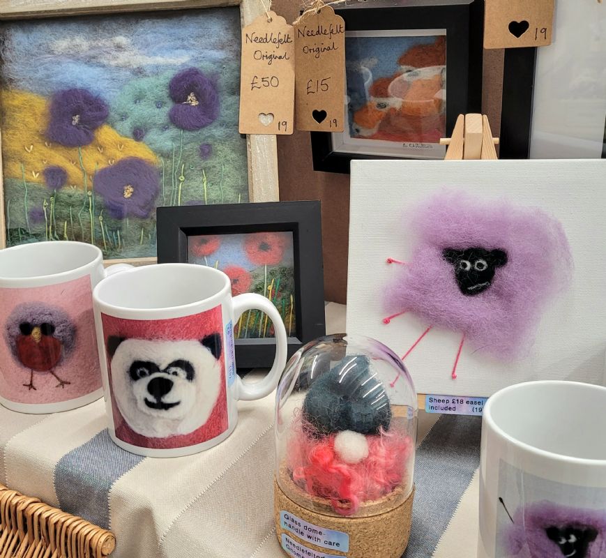 Brenda Christison Mugs and Needle Felted Originals